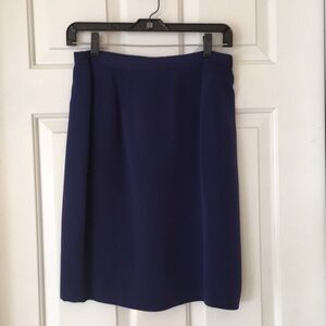 Blue silk skirt